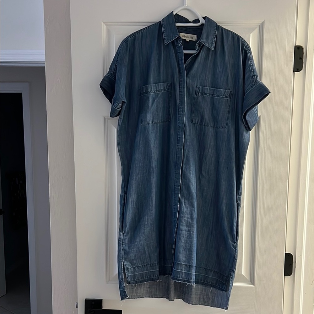 Madewell Denim Shirt Dress - Blue
